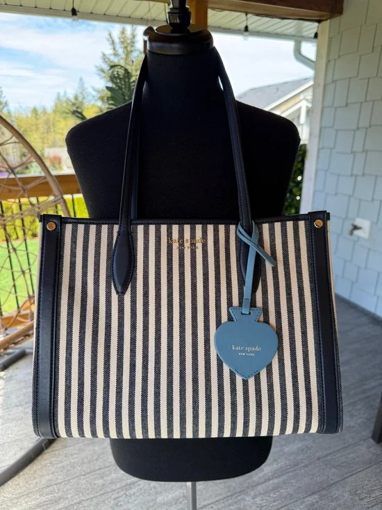 Kate Spade | Market Top Zip Tote Blue Multi - Picture 2 of 10